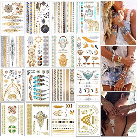 temporary tattoos amazon|More.